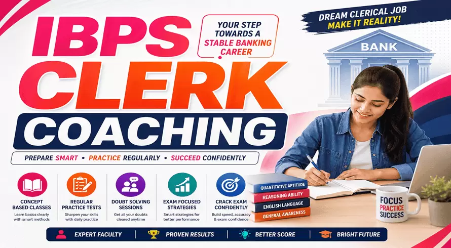 IBPS Cleark exam preparation classes in Nangloi for banking aspirants