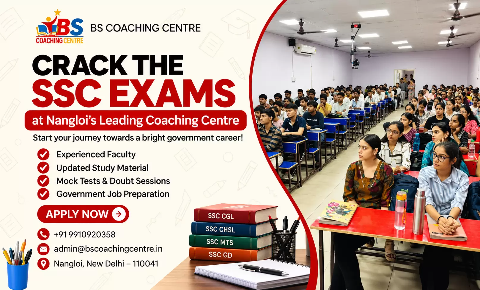 SSC Exam Coaching at BS Coaching Centre in Nangloi, Delhi